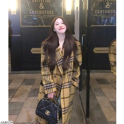 AM0129 ÁO KẺ DÁNG DÀI NỮ