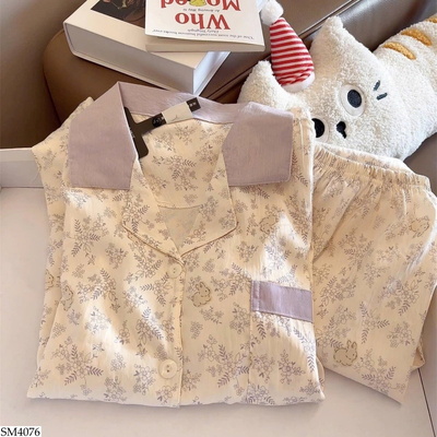 SM4076 BỘ PIJAMA HOA CHO NỮ