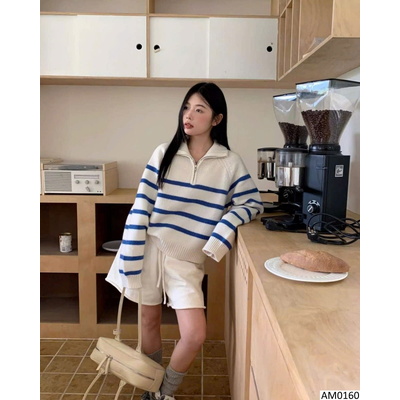 AM0160 ÁO LEN KẺ THU ĐÔNG