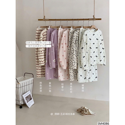 SM4086 BST BỘ NGỦ LÔNG HỌA TIẾT CHO NỮ