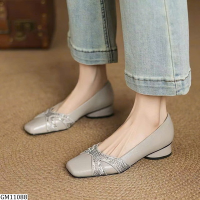 GM11088  GIÀY BÚP BÊ GÓT THẤP MŨI VUÔNG