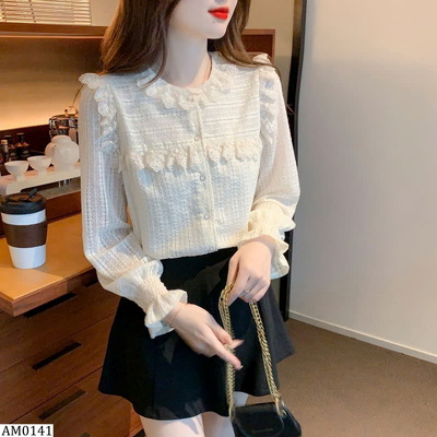 AM0141 ÁO SƠ MI ĐIỆU TAY CHUN NỮ