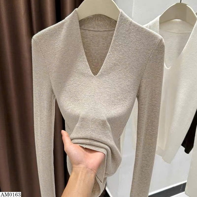 AM0163 ÁO DỆT KIM CỔ CHỮ V NỮ