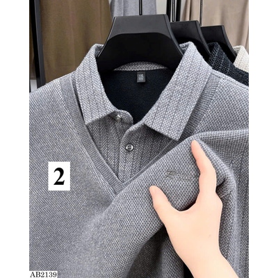 AB2139 ÁO GIẢ 2 MẢNH CỔ SƠ MI LÓT LÔNG CHO BÓ