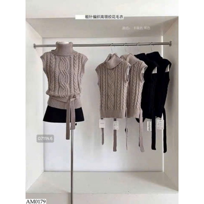 AM0179 ÁO LEN DỆT KIM CỔ CAO CHO NỮ 