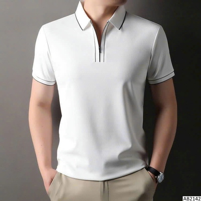 AB2142 ÁO POLO NGẮN TAY NAM CỔ KHÓA KÉO