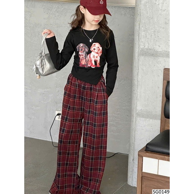 SG0149 SET ÁO CROPTOP VẠT CHÉO MIX QUẦN SUÔNG CARO