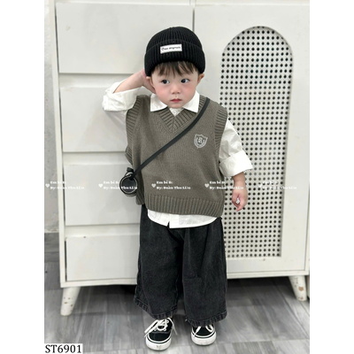 ST6901 SET ÁO GILE MIX QUẦN JEAN SUÔNG