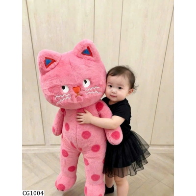 CG1004 GẤU BÔNG MÈO HỒNG CHẤM BI