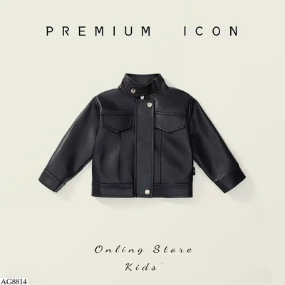AG8814 ÁO KHOÁC DA BÉ GÁI HÃNG PREMIUM ICONS
