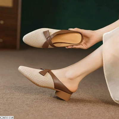 GM11118 SỤC MULE NỮ MŨI NHỌN PHỐI NƠ