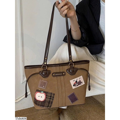 TM6808 TÚI TOTE ĐEO VAI ĐÍNH HÌNH DỄ THƯƠNG 