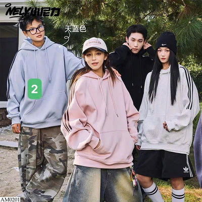 AM0201 ÁO NỈ HOODIE KẺ SỌC NELLY 