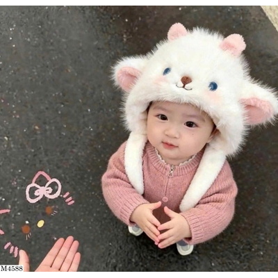 M4588 MŨ LEN LÔNG CỪU CHO BÉ