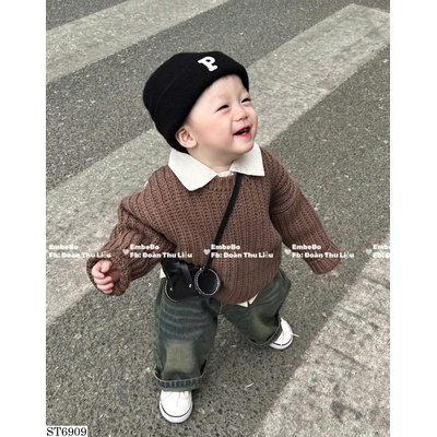 ST6909 SET ÁO LEN PHỐI QUẦN JEANS BT