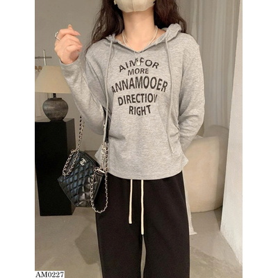 AM0227 ÁO THU ĐÔNG PHỐI CHỮ CHO NỮ