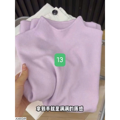 AM0249 ÁO LEN CỔ LỌ CHO NỮ