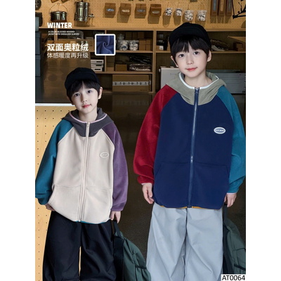 AT0064 ÁO KHOÁC PHỐI MÀU HÃNG AOAOKIDS