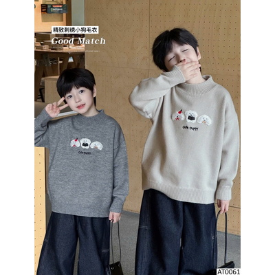 AT0061 ÁO LEN THÊU CÚN HÃNG AOAOKIDS