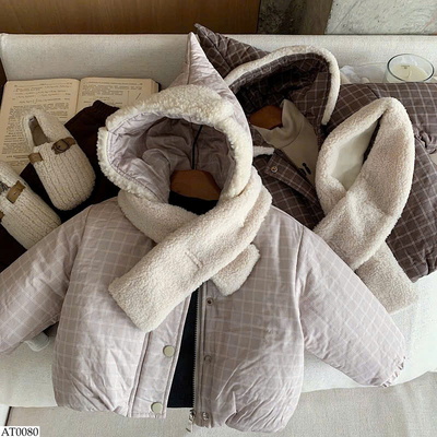 AT0080 ÁO PHAO KẺ CARO CHO BÉ