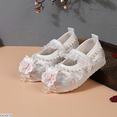 GG8570 GIÀY THÊU HOA ĐÍNH NGỌC CỔ TRANG
