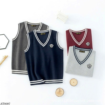 AT0097  ÁO LEN GILE CỔ V HỌC ĐƯỜNG BT