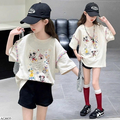 AG8835 ÁO CỘC MICKEY BÉ GÁI