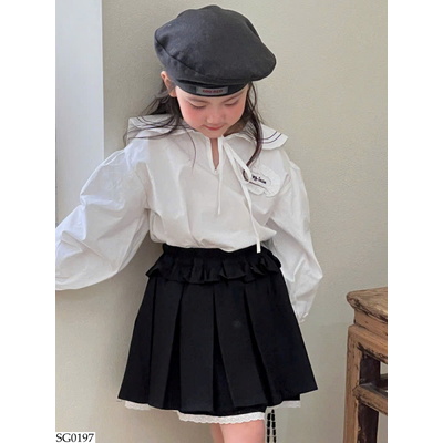 SG0197 SET ÁO SƠ MI MIX CV XẾP LY YAYA KIDS