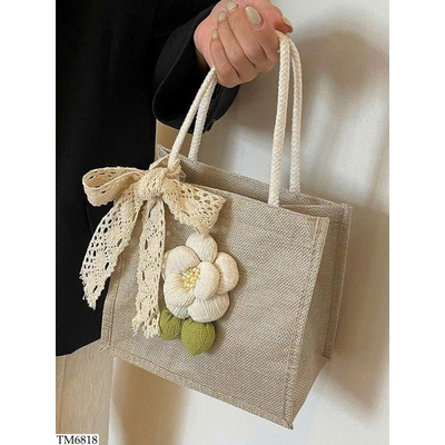 TM6818 TÚI TOTE VẢI HOA REN VINTAGE