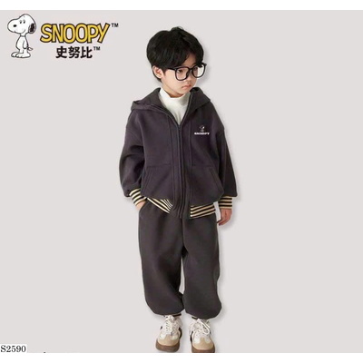 S2590 BỘ NỈ KÉO KHOÁ SNOOPY