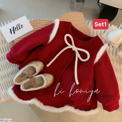 SG0218 BST SET VÁY ĐỎ BG