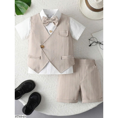 ST6940 SET VEST NGẮN KẺ SỌC BT