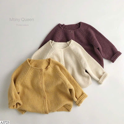 A3723 ÁO CARDIGAN LEN CHO BÉ