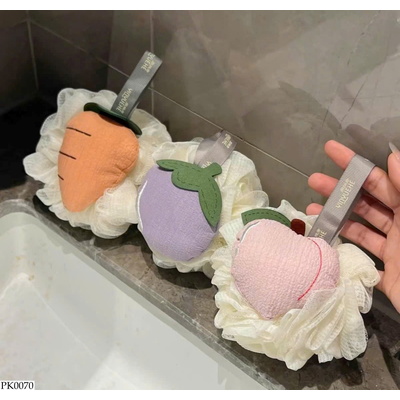 PK0070 BÔNG TẮM CỦ QUẢ CUTE