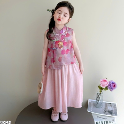 SG0234 BỘ BÉ GÁI PHONG CÁCH TRUNG HOA