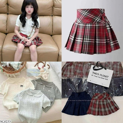 SG0233 SET ÁO POLO LEN MIX CV XẾP LY BG