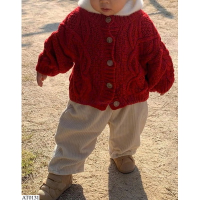 AT0131 ÁO CARDIGAN LEN MTINY QUEEN CHO BÉ