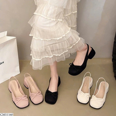 GM11160 GIÀY NƠ BÚP BÊ HỞ GÓT NỮ