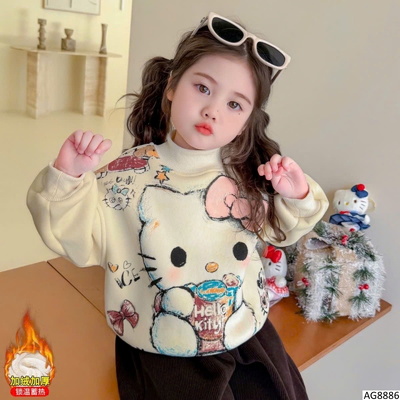 AG8886 ÁO NỈ KITTY LÓT LÔNG CHO BÉ