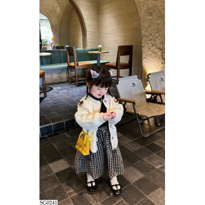 SG0241 SET ÁO CARDIGAN MIX CHÂN VÁY BG