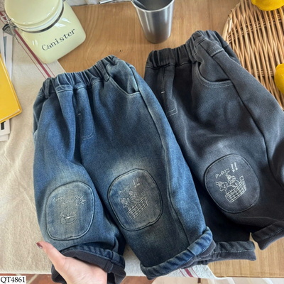 QT4861 QUẦN JEAN THÊU LÓT LÔNG
