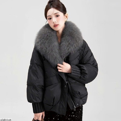AM0348 ÁO KHOÁC PHAO PHỐI LÔNG CỔ