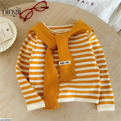 AG8899 ÁO LEN KHĂN CHOÀNG GIẢ 2 MẢNH NHÀ NINGLI