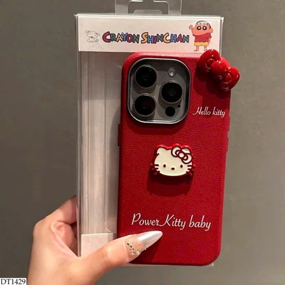 DT1429 ỐP ĐIỆN THOẠI KITTY ĐỎ
