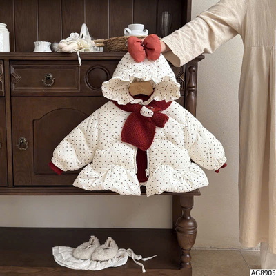 AG8905 ÁO PHAO CHẤM BI KÈM KHĂN QUÀNG CHO BG