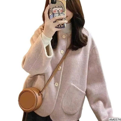 AM0374 ÁO KHOÁC LEN NỮ PHONG CÁCH HÀN QUỐC