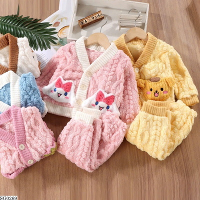 SG0269 BỘ NỈ LÔNG HOẠT HÌNH CHO BÉ