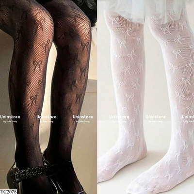 TC2078 COMBO 2 QUẦN TẤT REN NƠ BG