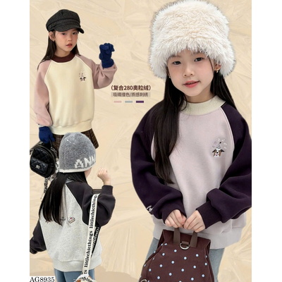 AG8935 ÁO NỈ THUÊ HÌNH CHÚ CHÓ BG AMBB