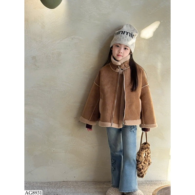 AG8931 ÁO KHOÁC DA LỘN LÓT LÔNG CHO BG
